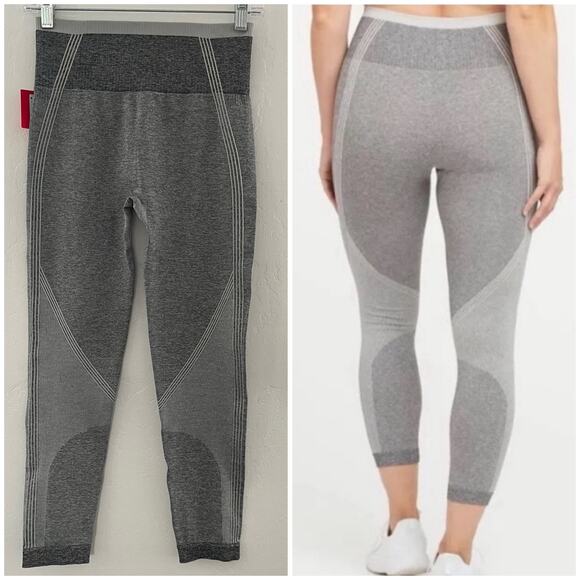Spanx Seamless Sculpt Leggings Shapewear in Spacedye Cloudy Grey Medium NWT - Picture 2 of 13